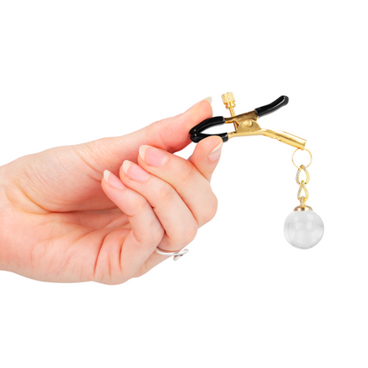 Kinkglass Bead Nipple Clamps Gold 6 Cm | Niks.fi verkkokauppa