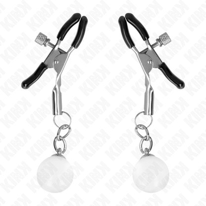Kinkglass Bead Nipple Clamps Silver 6 Cm | Niks.fi verkkokauppa