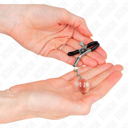 Kinkglass Bead Nipple Clamps Silver 6 Cm | Niks.fi verkkokauppa