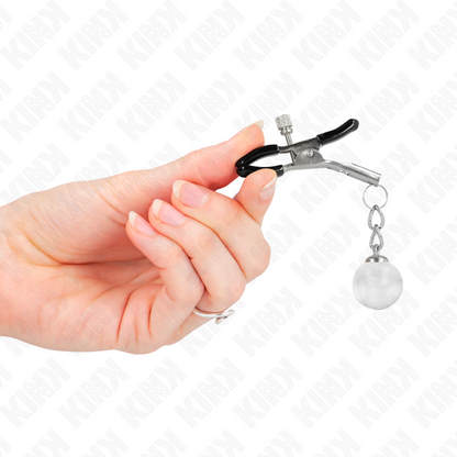 Kinkglass Bead Nipple Clamps Silver 6 Cm | Niks.fi verkkokauppa