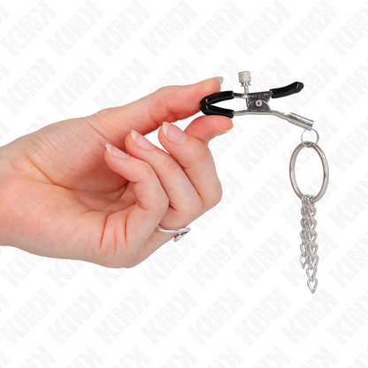 Kinko Ring Nipple Clamp And Little Chain Silver 6 Cm | Niks.fi verkkokauppa