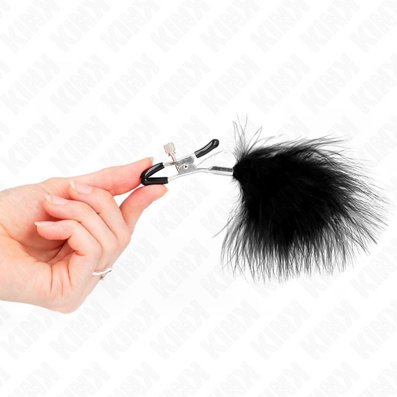 Kinkfeather Nipple Clamp Black 7 Cm | Niks.fi verkkokauppa
