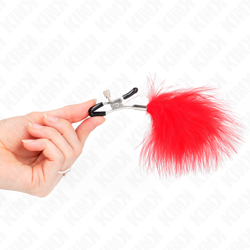 Kinkfeather Nipple Clamp Red 7 Cm | Niks.fi verkkokauppa