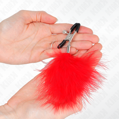 Kinkfeather Nipple Clamp Red 7 Cm | Niks.fi verkkokauppa