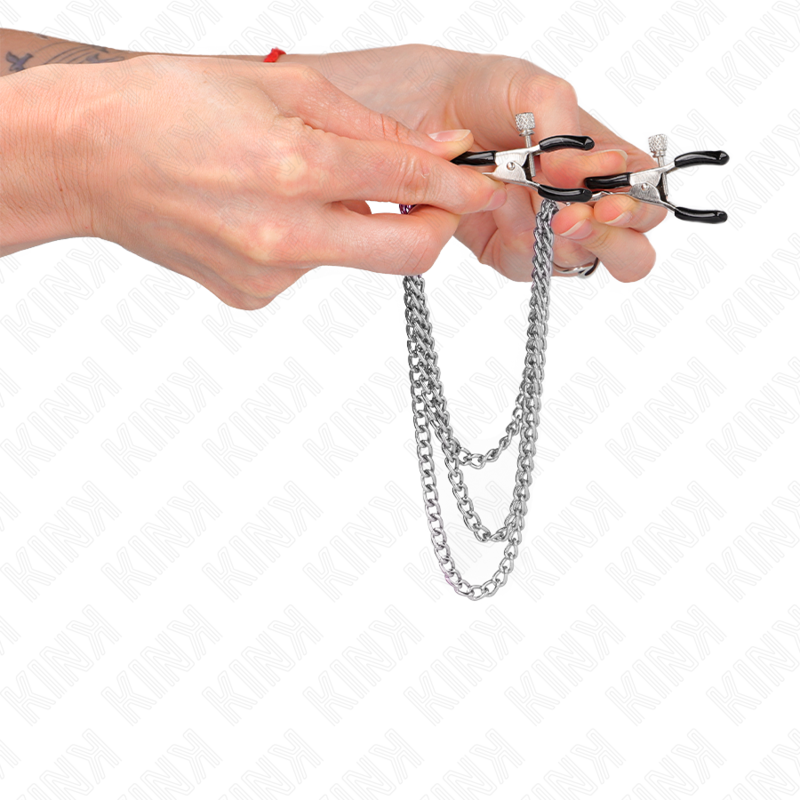 Kinknipple Clamps With 3 Chains Silver 20/23/28 Cm | Niks.fi verkkokauppa