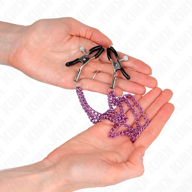 Kinknipple Clamps With 3 Chains Purple 20/23/28 Cm | Niks.fi verkkokauppa