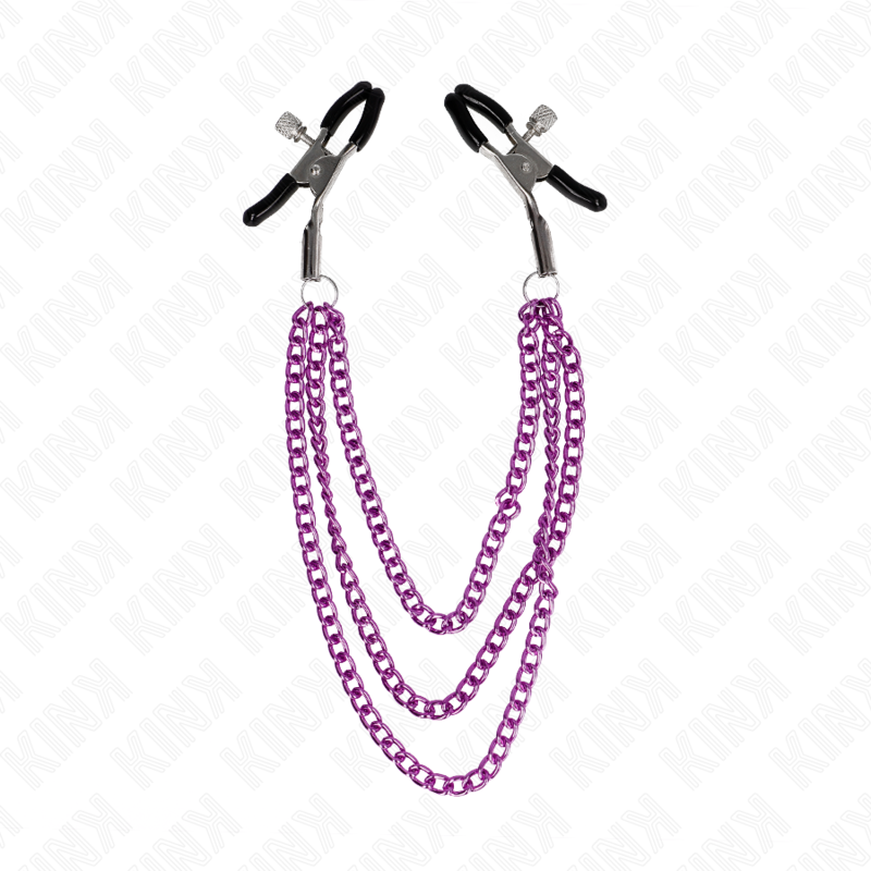 Kinknipple Clamps With 3 Chains Purple 20/23/28 Cm | Niks.fi verkkokauppa