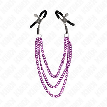 Kinknipple Clamps With 3 Chains Purple 20/23/28 Cm | Niks.fi verkkokauppa