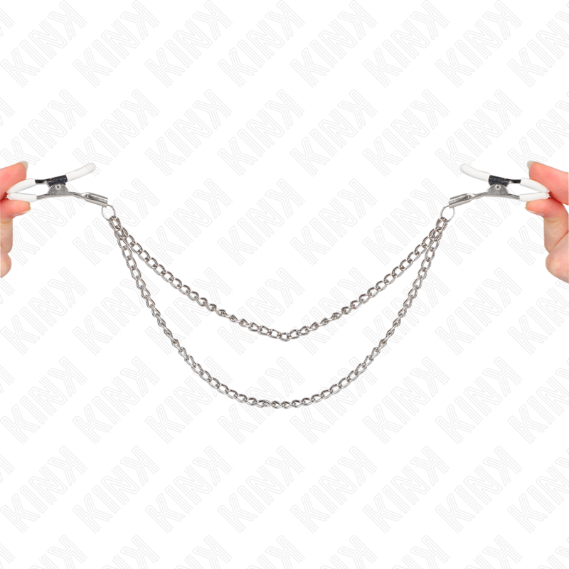 Kinknipple Clamps With 2 Thin Chains Silver 20/23 Cm | Niks.fi verkkokauppa