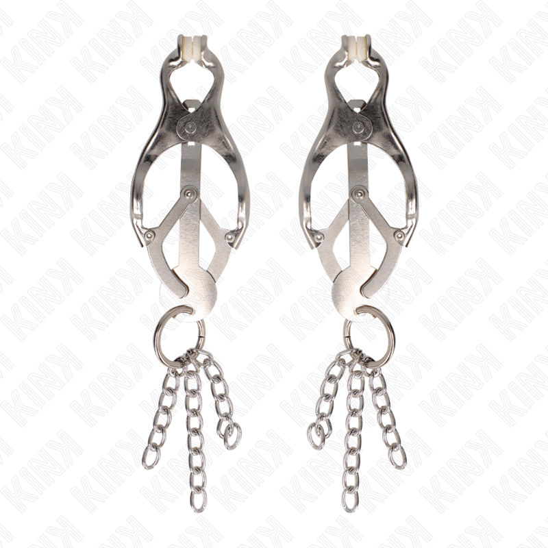 Kinkjapanese Clover Nipple Clamps With Little Chains Silver | Niks.fi verkkokauppa