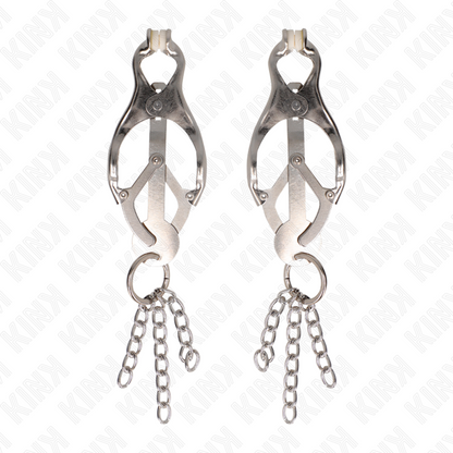 Kinkjapanese Clover Nipple Clamps With Little Chains Silver | Niks.fi verkkokauppa