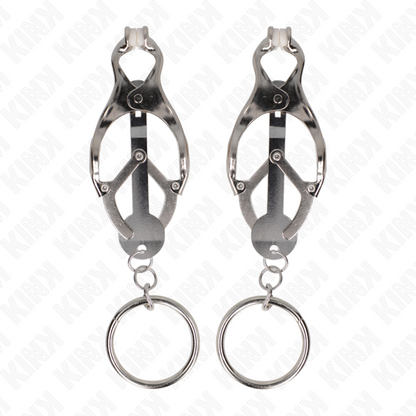 Kinko-Ring Japanese Clover Nipple Clamps Silver | Niks.fi verkkokauppa