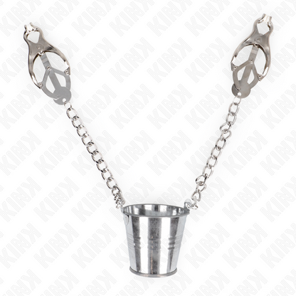 Kinknipple Clamps With A Bucket Silver | Niks.fi verkkokauppa