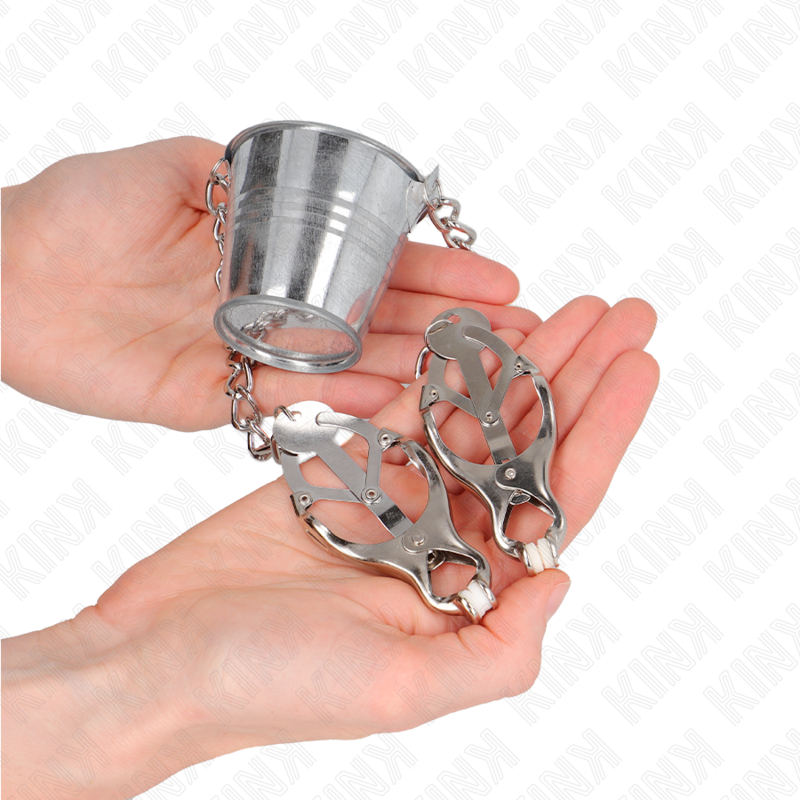 Kinknipple Clamps With A Bucket Silver | Niks.fi verkkokauppa