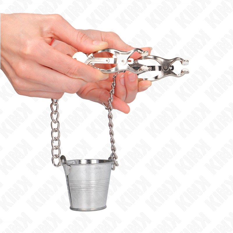Kinknipple Clamps With A Bucket Silver | Niks.fi verkkokauppa