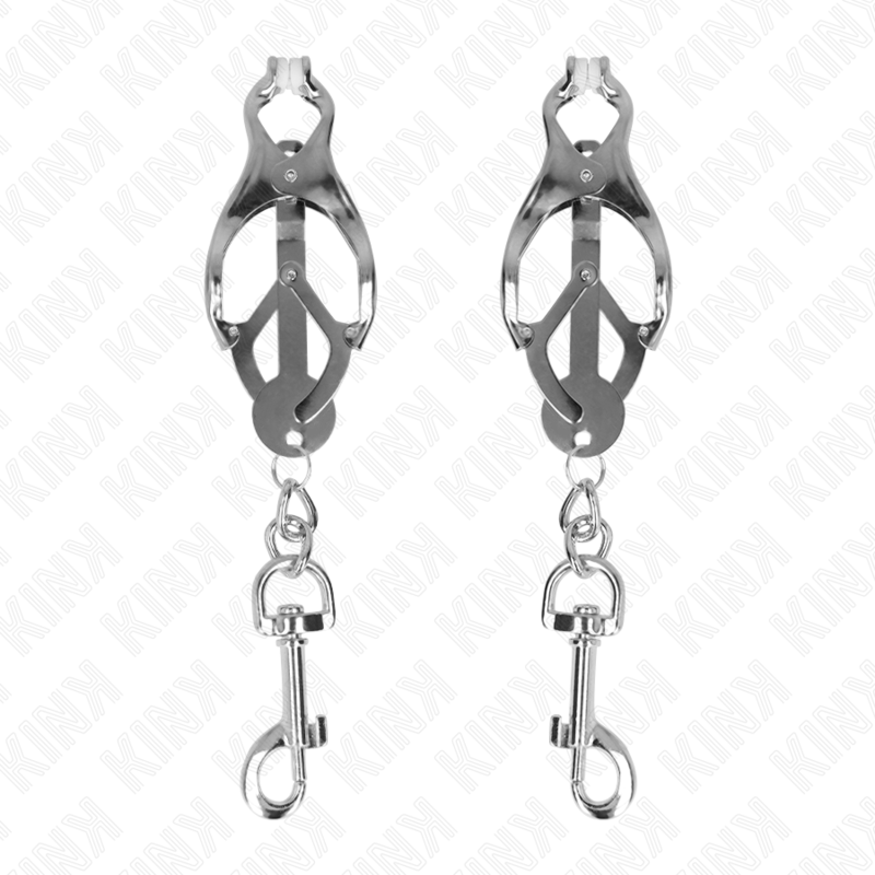 Kinkjapanese Clover Nipple Clamps With Hooks Silver | Niks.fi verkkokauppa