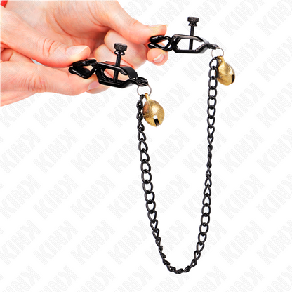 Kinkflat Chain Nipple Clamps And Bell Silver 30 Cm | Niks.fi verkkokauppa