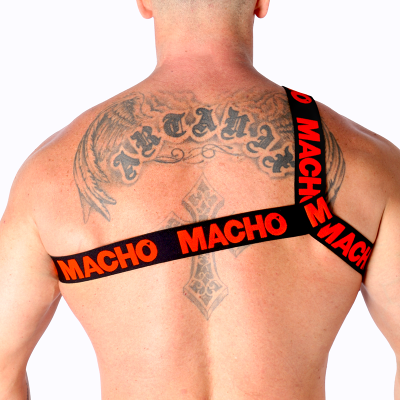 Machoroman Harness Red S/M | Niks.fi verkkokauppa