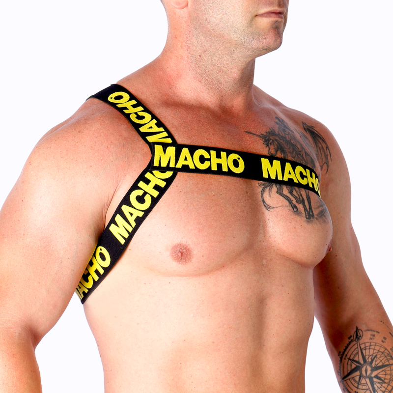 Machoroman Harness Yellow S/M | Niks.fi verkkokauppa