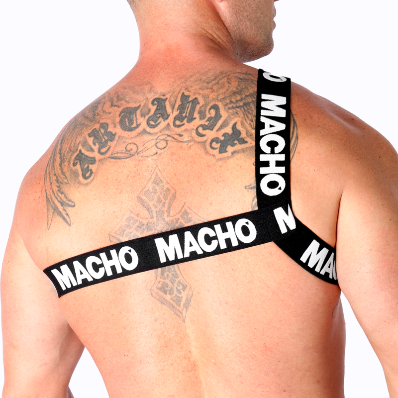 Machoroman Harness White S/M | Niks.fi verkkokauppa