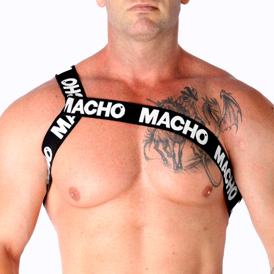 Machoroman Harness White S/M | Niks.fi verkkokauppa