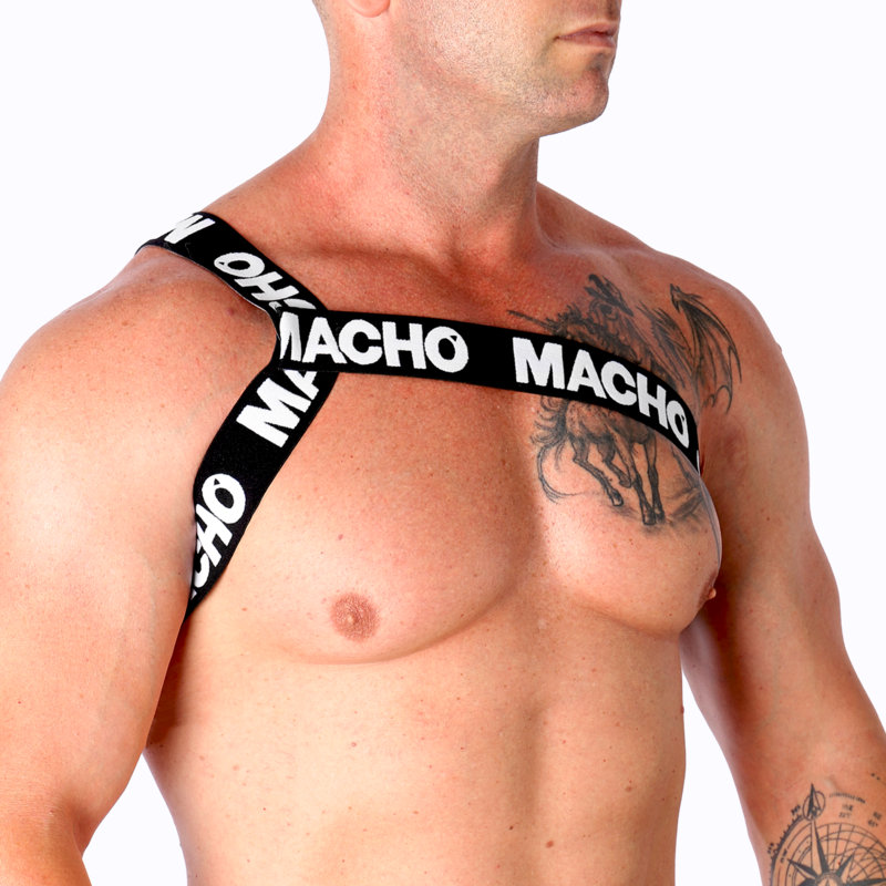 Machoroman Harness White S/M | Niks.fi verkkokauppa