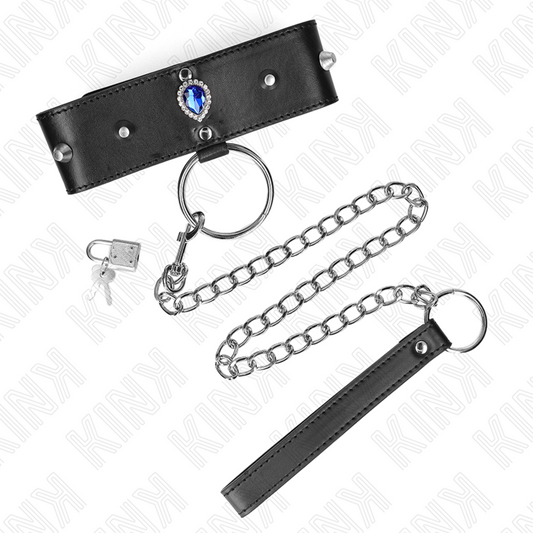 Kinknecklace 65 Cm With Strap With Blue Diamonds Adjustable 36-43 Cm X 5 Cm | Niks.fi verkkokauppa
