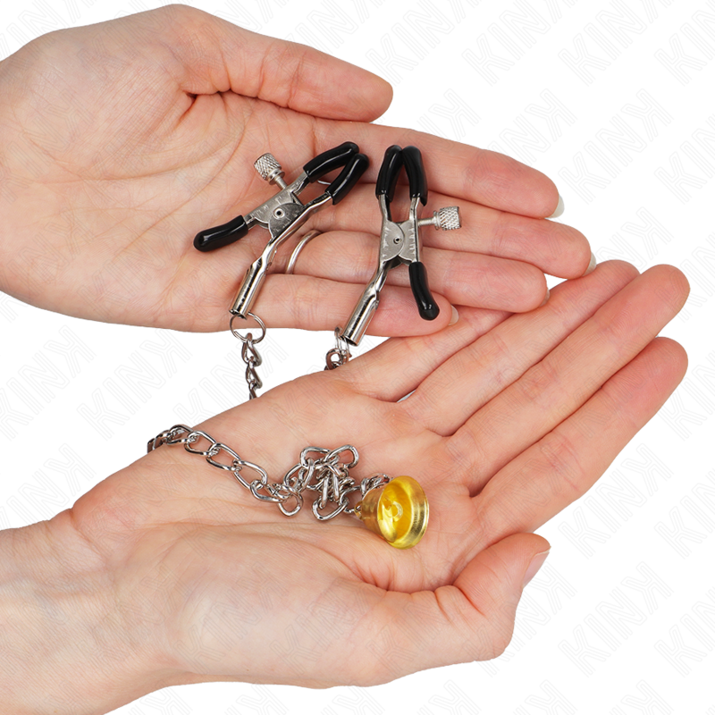 Kinkchain Nipple Clamps With Horn Pendant 30 Cm | Niks.fi verkkokauppa