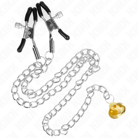 Kinkchain Nipple Clamps With Horn Pendant 30 Cm | Niks.fi verkkokauppa