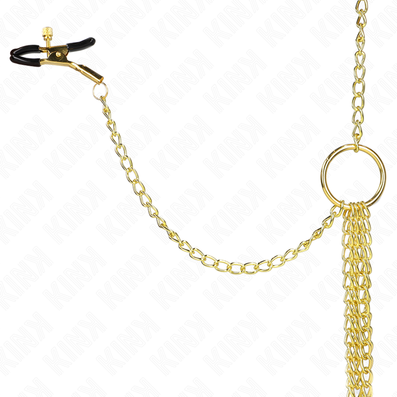 Kink4 Nipple And Clit Clamps Adjustable Gold | Niks.fi verkkokauppa