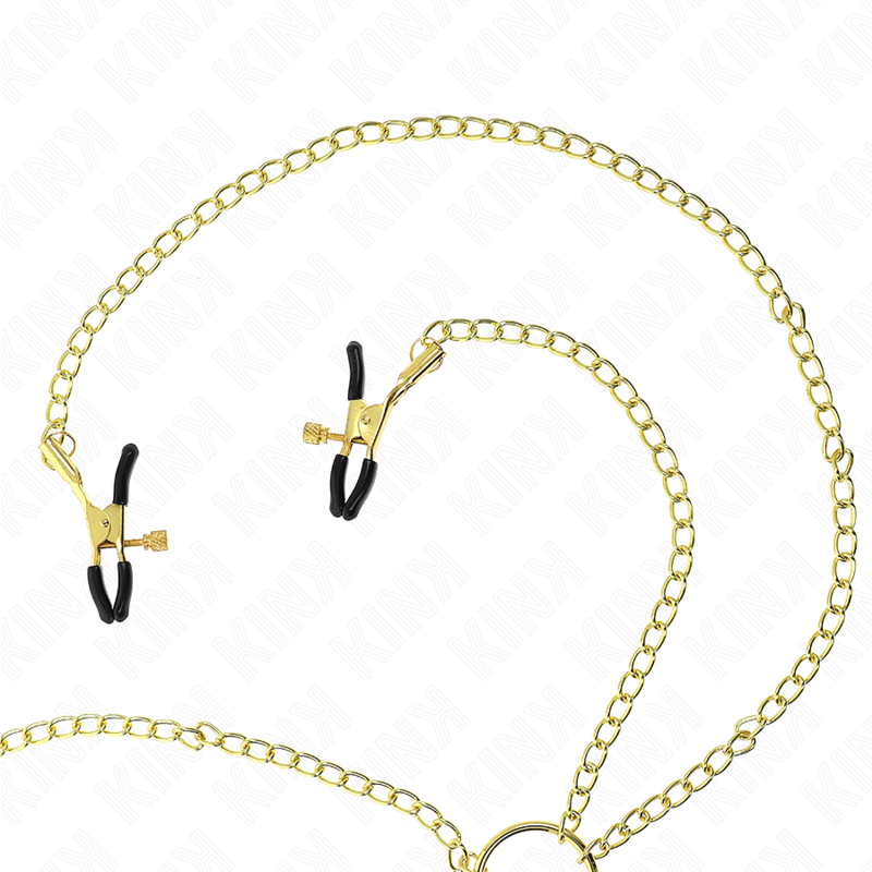 Kink4 Nipple And Clit Clamps Adjustable Gold | Niks.fi verkkokauppa