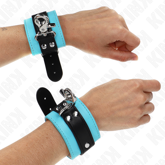 Kinkpremium Lockable Wrist Restraints Black / Blue Adjustable 21-28 Cm X 5.5 Cm | Niks.fi verkkokauppa