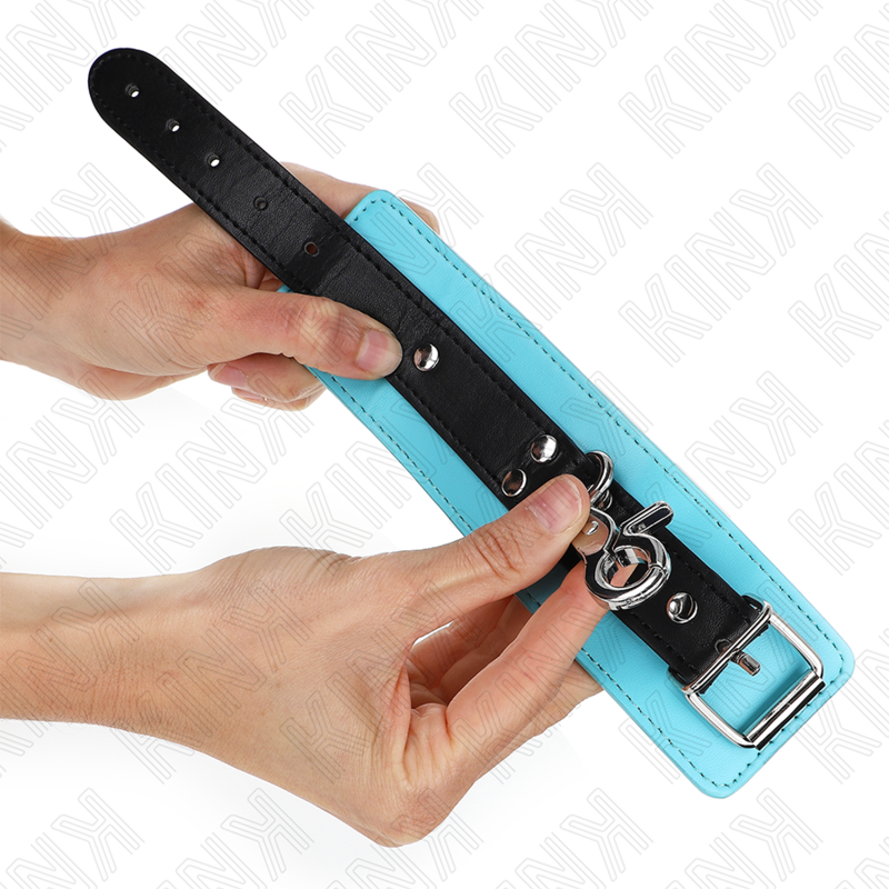 Kinkpremium Lockable Wrist Restraints Black / Blue Adjustable 21-28 Cm X 5.5 Cm | Niks.fi verkkokauppa