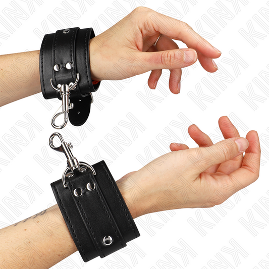 Kinklockable Dungeon Wrist Restraints Black Adjustable 21-28 Cm X 5.5 Cm | Niks.fi verkkokauppa