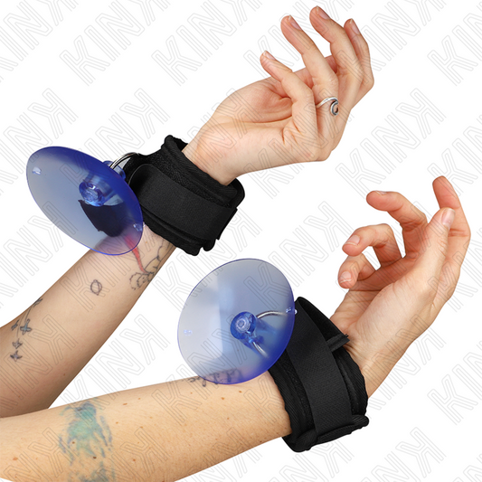 Kinksuction Cup Wrist Restraints Black 29-40 Cm X 5 Cm | Niks.fi verkkokauppa