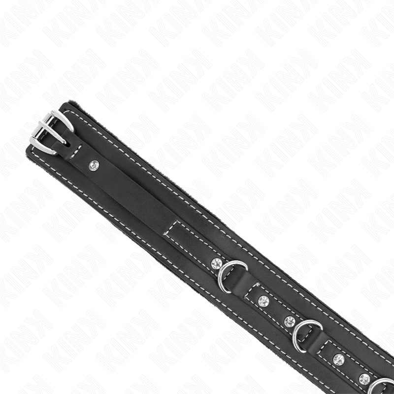 Kinkpvc Leather Necklace With Belt 105 Cm Rhinestone Rivet 41.5 X 4 Cm | Niks.fi verkkokauppa