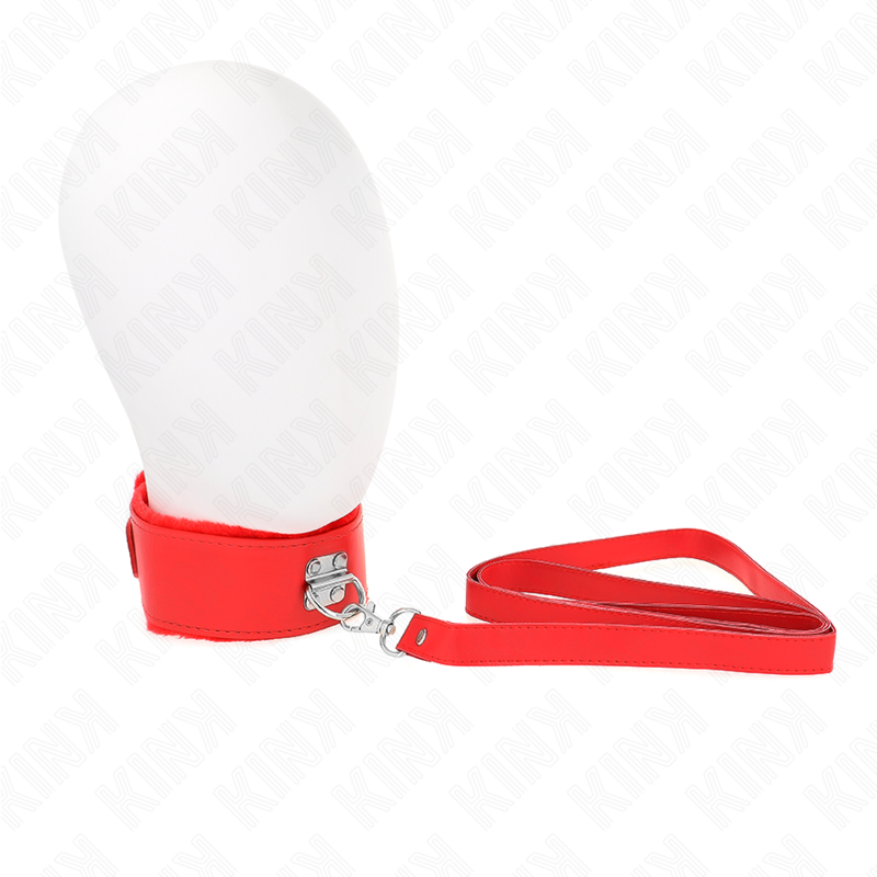 Kinknecklace With Leash 116 Cm With Silver Studs Model 4 Red Adjustable 40-48 Cm X 6 Cm | Niks.fi verkkokauppa