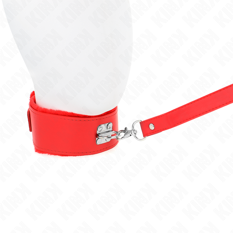 Kinknecklace With Leash 116 Cm With Silver Studs Model 4 Red Adjustable 40-48 Cm X 6 Cm | Niks.fi verkkokauppa
