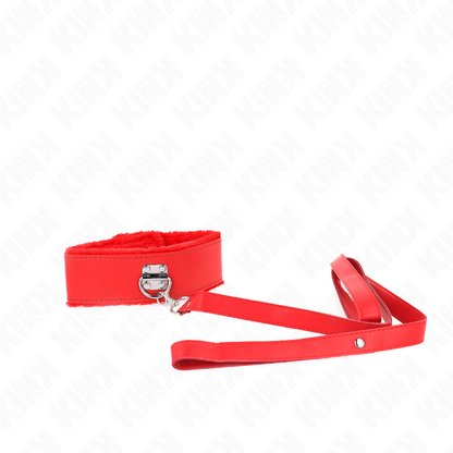 Kinknecklace With Leash 116 Cm With Silver Studs Model 4 Red Adjustable 40-48 Cm X 6 Cm | Niks.fi verkkokauppa