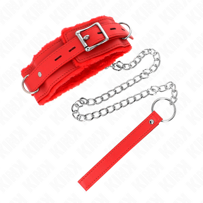 Kinkcollar With Leash 65 Cm With Restrictions Red 36-42 Cm X 5.5 Cm | Niks.fi verkkokauppa