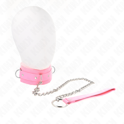 Kinkcollar With Leash 65 Cm With Restrictions Pink 36-42 Cm X 5.5 Cm | Niks.fi verkkokauppa