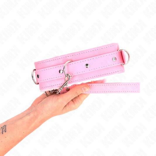 Kinkcollar With Leash 65 Cm With Restrictions Pink 36-42 Cm X 5.5 Cm | Niks.fi verkkokauppa