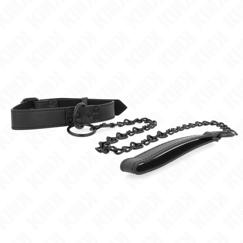 Kinkcollar With Dark Leash 65 Cm Adjustable 37-54 Cm X 3 Cm | Niks.fi verkkokauppa