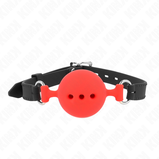 Kinkfull Silicone Gag 55 X 2 Cm With 5 Cm Ball Size L Red Adjustable 35-51 Cm | Niks.fi verkkokauppa