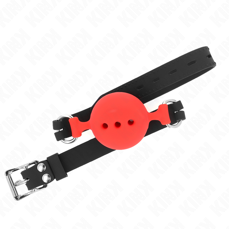 Kinkfull Silicone Gag 55 X 2 Cm With 5 Cm Ball Size L Red Adjustable 35-51 Cm | Niks.fi verkkokauppa
