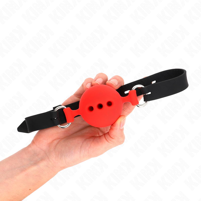 Kinkfull Silicone Gag 55 X 2 Cm With 5 Cm Ball Size L Red Adjustable 35-51 Cm | Niks.fi verkkokauppa