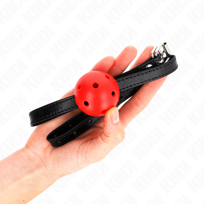Kinksimplicity Red Breathable 4.5 Cm Ball Gag 62 X 1.5 Cm | Niks.fi verkkokauppa