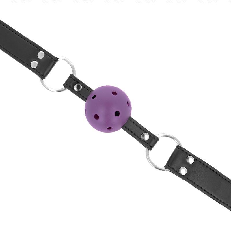 Kinkbreathable Ball 4 Cm Gag With Double Rivet Purple 62.5 X 2.5 Cm Adjustable 42-58 Cm | Niks.fi verkkokauppa