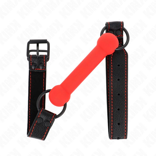 Kinkbone Gag With Leatherette Strap Red Adjustable 41-57 Cm | Niks.fi verkkokauppa