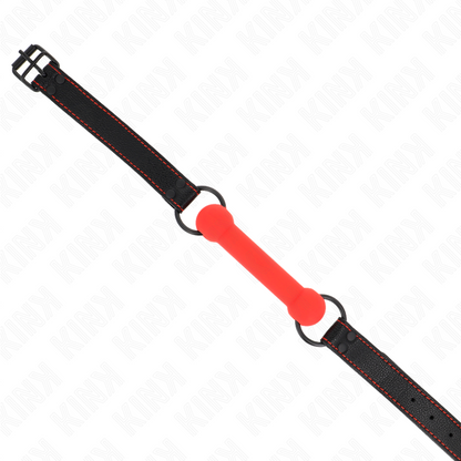 Kinkbone Gag With Leatherette Strap Red Adjustable 41-57 Cm | Niks.fi verkkokauppa